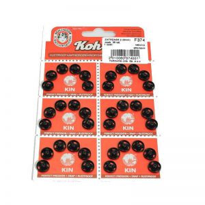 Zatrzaski metalowe Jola 9mm Czarne, 6szt